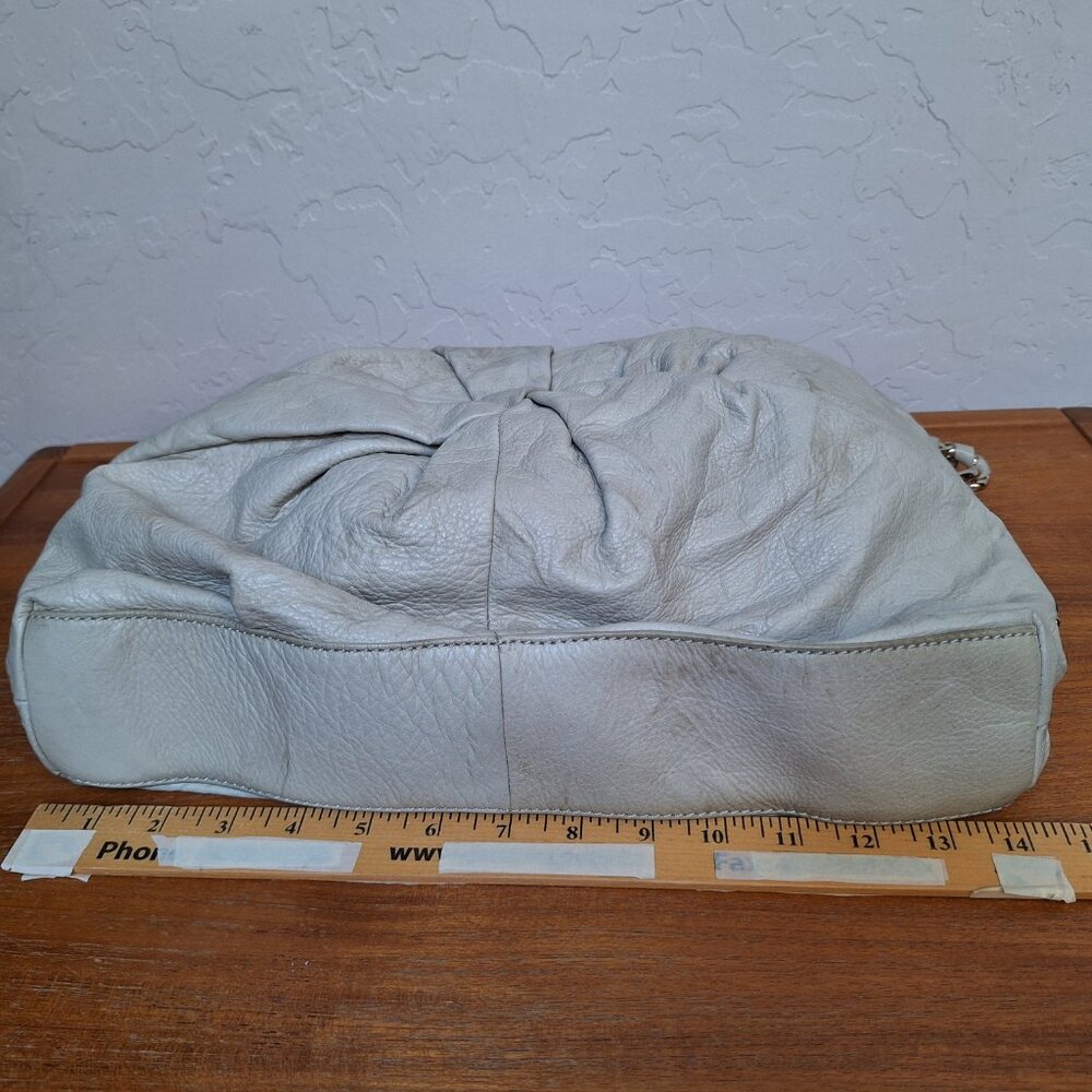 Guess Y2K Leather Chain Hobo Slouchy Shoulder Bag Studded Ruched Metal Bold Edgy - Picture 13 of 16